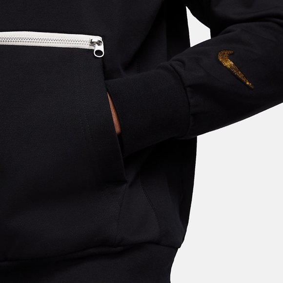 Nike Roswell Rayguns Basketball Hoodie Black Team CV1933-010 Black Gold Orange - Picture 8 of 16